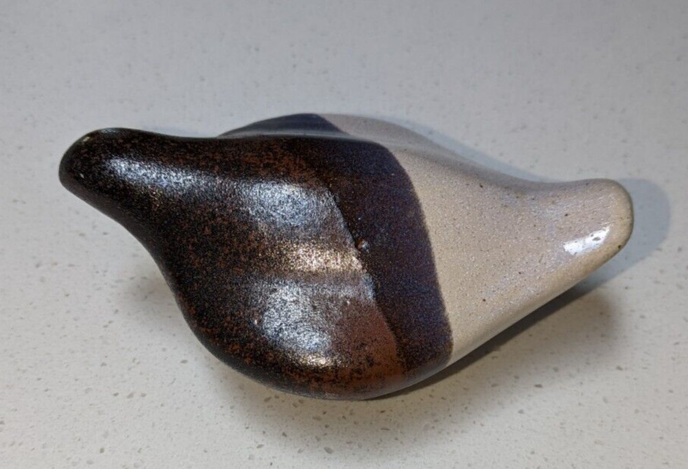 Handmade Pottery Southwestern Glazed Dove Table Top Decor 7in x 5 in Raku